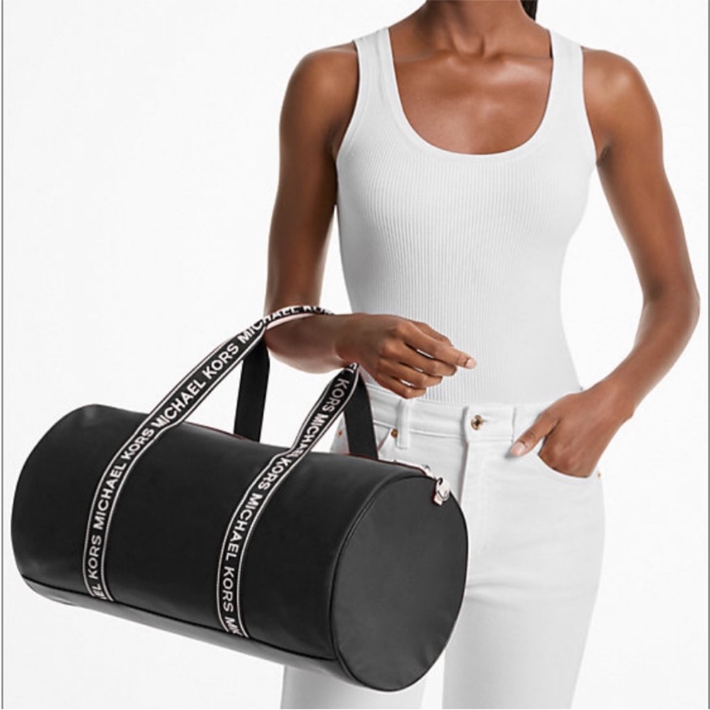 Michael Kors Jet Set Large Nylon Duffel Travel Gym Bag - Picture 5 of 5